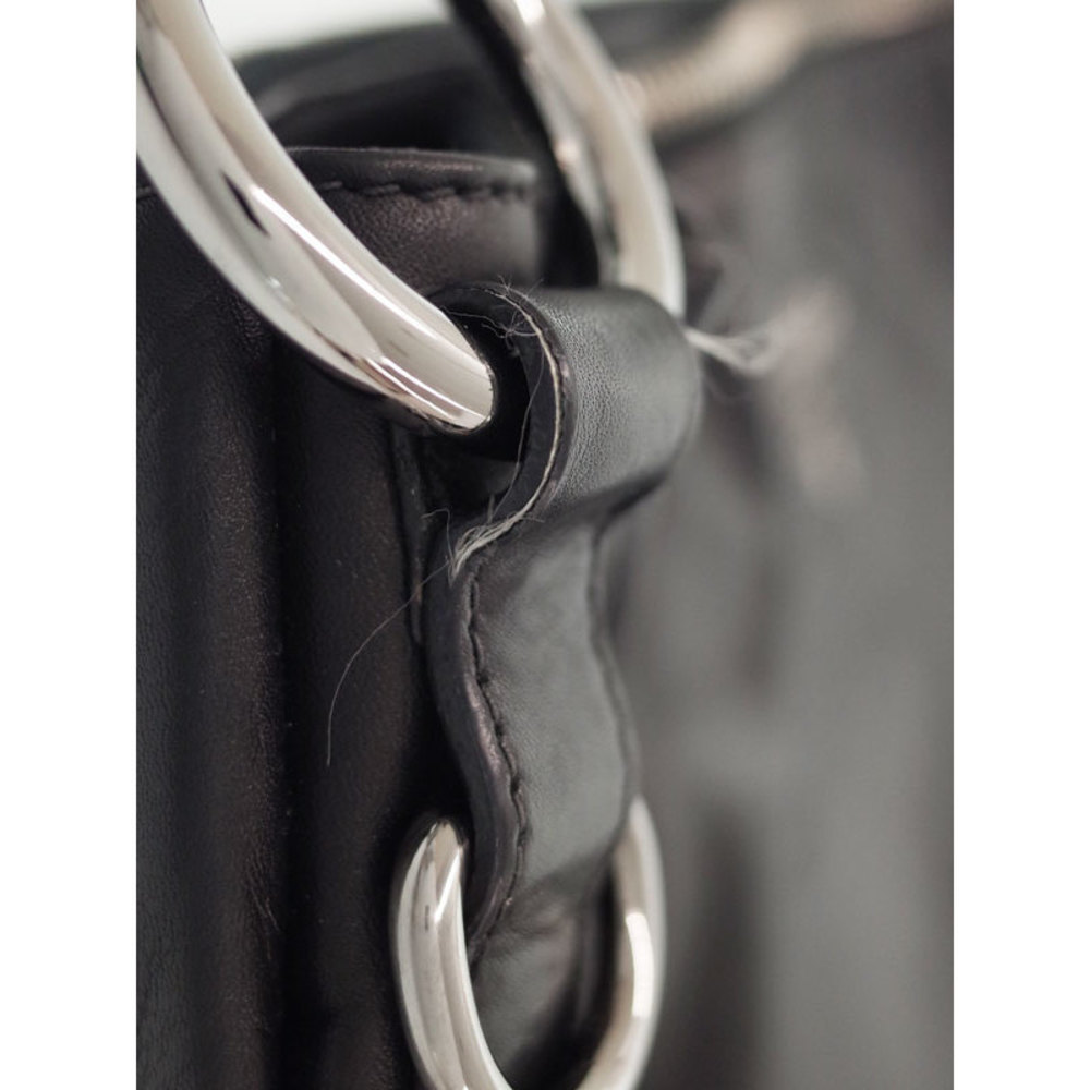 Prada Leather Semi-Shoulder Bag Black - Picture 7 of 9